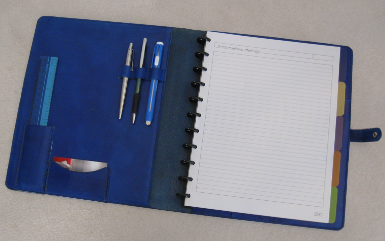 discbound notebook adding closure strap